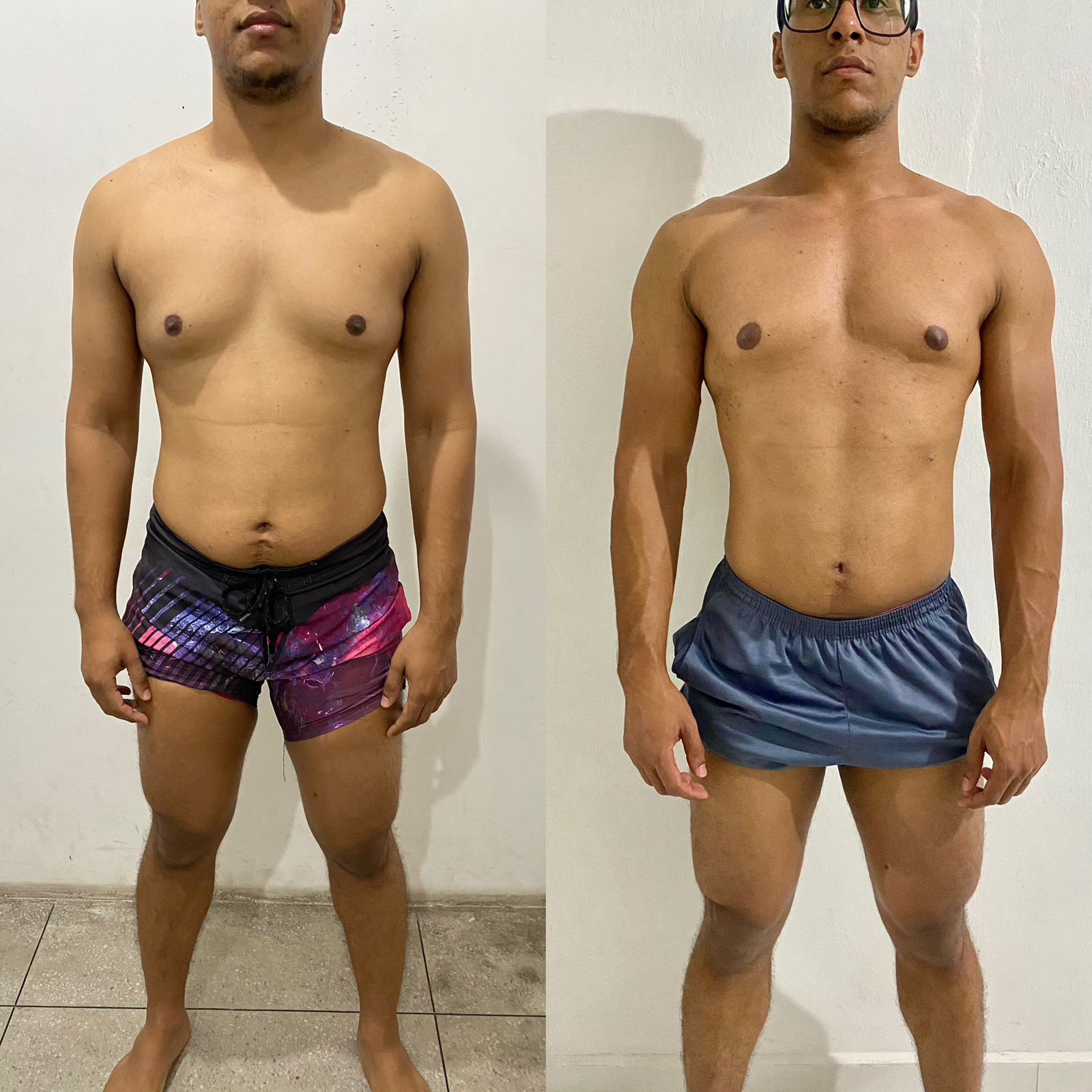 Antes e depois — aluno 7