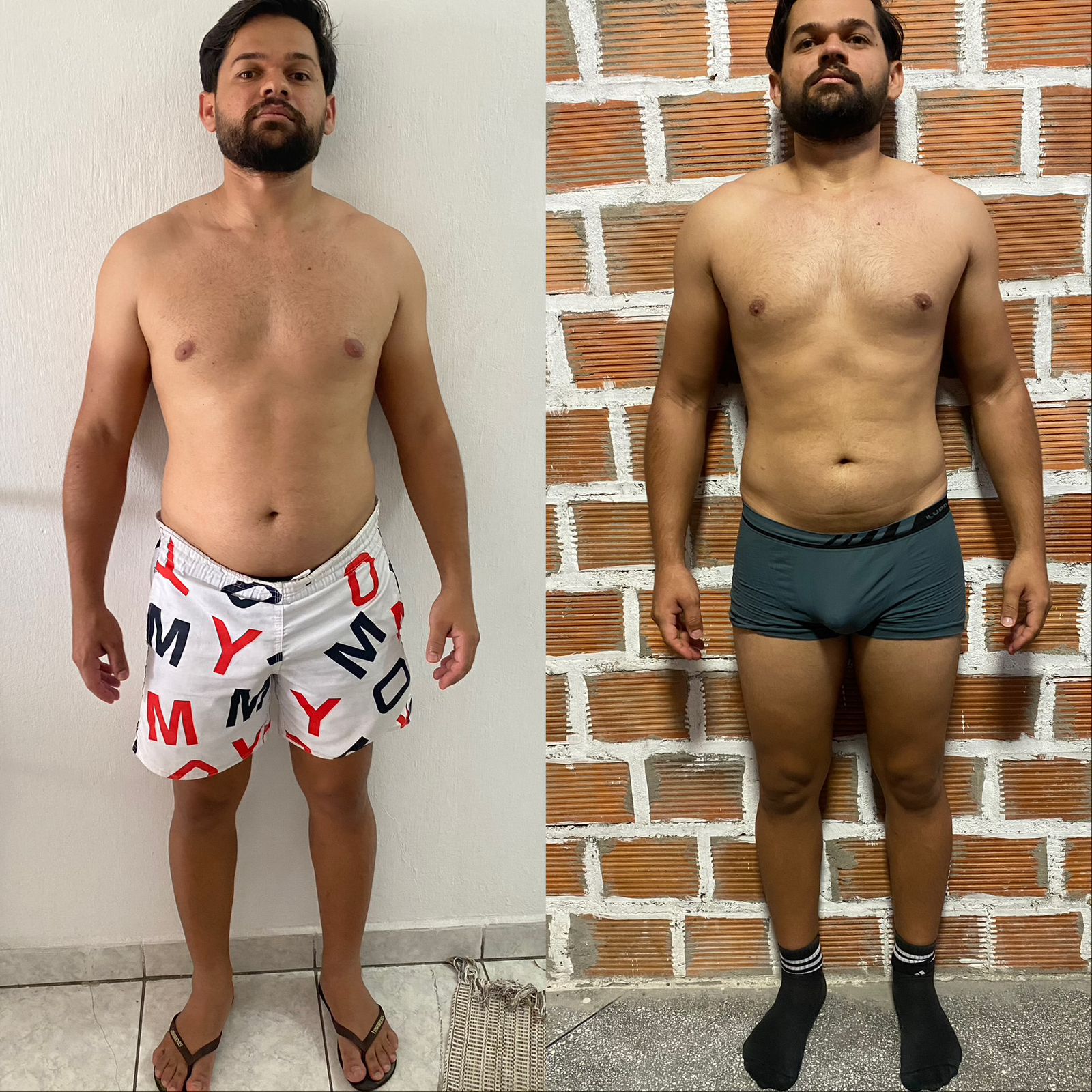 Antes e depois — aluno 5