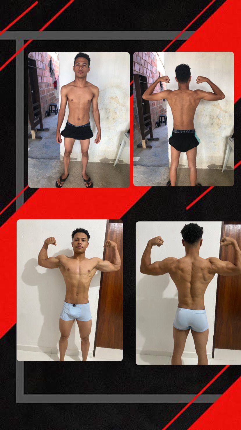 Antes e depois — aluno 8