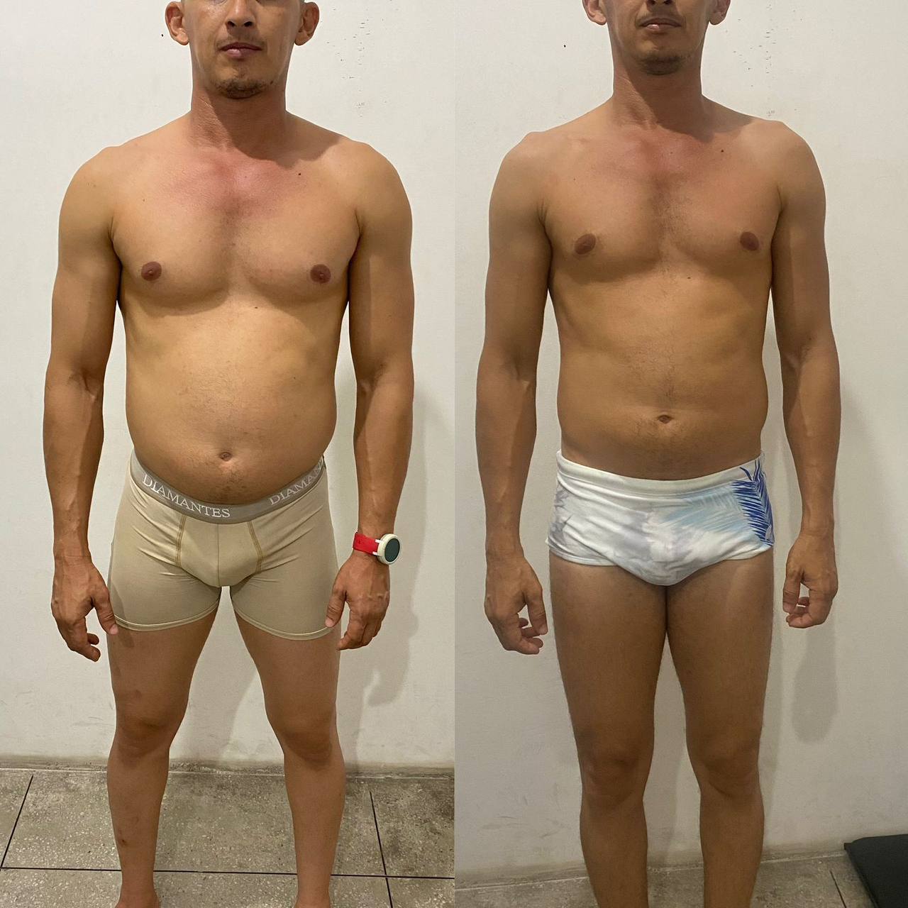 Antes e depois — aluno 1